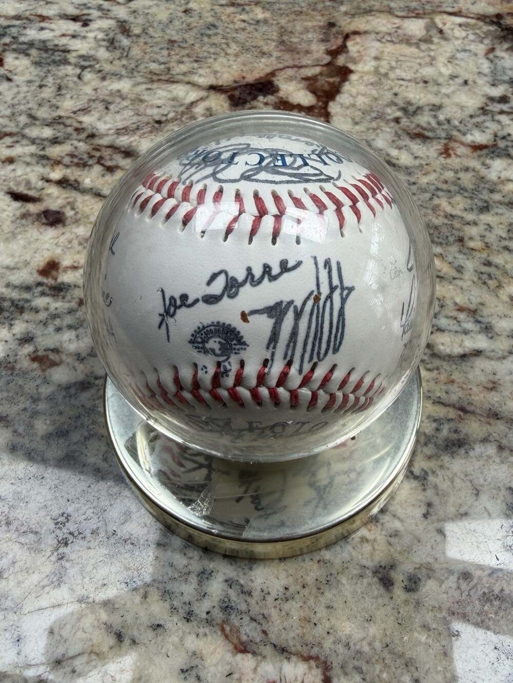 Team Signature Baseball NEW YORK YANKEES Joe Torre Derek Jeter Rivera Ball CHAMP